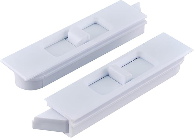 Brixwell Snap in Tilt Latch Left and Right Pair, Plastic Material, Blue White Finish, 2-21/32" Length, 3/32" Stile Snap Size, 9/32" Nose Size, Suitable for Tilt Window Applications - Image 1